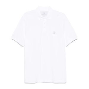 Brunello Cucinelli Men Cotton Piqué Polo Shirt With Logo
